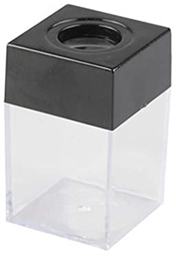 Lily Brown Transparenter Premium-Papierklammer-Spender, Push-Pin-Aufbewahrung für Etui, Reißzweckenspender, Metallnadel-Organizer, Box, Büroklammer-Box mit Deckel