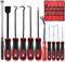 XQX 11-Piece Precision Pick Hook Set with Scraper and Magnetic Retractable Tool for Removal of Automotive Electronic Repair Hose Gaskets Manual Pickup Tool