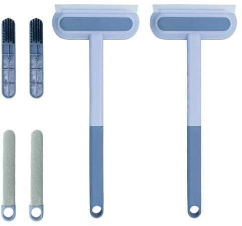 2PCS Multifunctional Pet Hair Remover,4 in 1 Cleaning Brush with Extension Rod,Adjustable Pet Dog Cat Hair Cleaner Brush,Pet Hair Removal Tool Self-Cleaning,Reusable Pet Hair Remover for Carpets