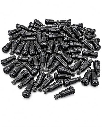 NAAA Metallventile Schwarz I Stahlventile I Universal Felgenventile 11,3mm für PKW Transporter Wohnwagen (4)
