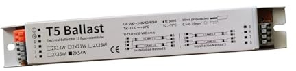HASGTFM 1 Unidad T5 2X54W 54W 220V-240V 50/60HZ lámpara de neón de Alta Potencia lámpara Fluorescente balastro electrónico de Arranque instantáneo