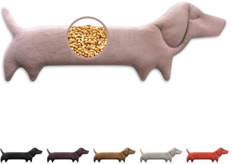 LESCHI Wärmekissen für Mikrowelle (52x20 cm), aus 100% Bio Baumwolle und Bio Weizen, Hund Rosa, Körnerkissen, Nackenwärmer ideal als Wärmespender und bei Verspannungen an Nacken Schulter Hals Rücken