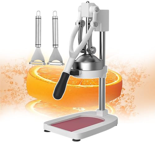 forplubossmmp Exprimidores Manuales Comerciales De Cítricos, Exprimidor Manual De Naranjas con Base Grande Y Base con Ventosa para Uso Doméstico, Reuniones Familiares, Bares De Jugos, Teterías,White