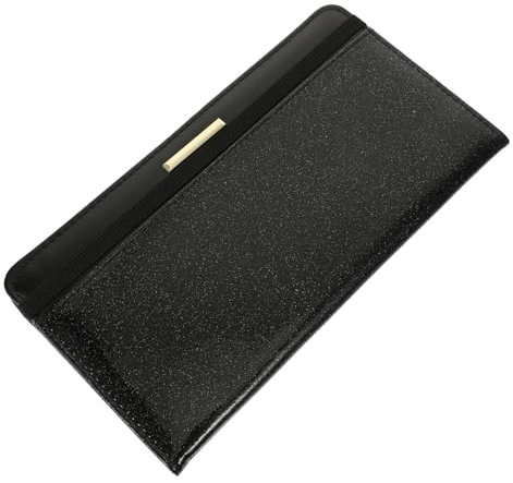 COSMEVIVI Reisepasshülle aus Pu Leder Pass und Kartenhalter mit Großem Fassungsvermögen Multifunktionaler Dokumentenorganizer für Reisen Damen und Herren Schwarz 24x13cm