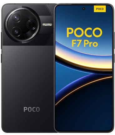 XIAOMI POCO F7 Pro - Smartphone de 12+256GB, Cámara Dual de 50 MP con OIS, Pantalla de 6,67 2K Flow AMOLED 120 Hz, Snapdragon 8 Gen 3, Hypercharge 90W, Cargador no Incluido, Negro (Versión ES)
