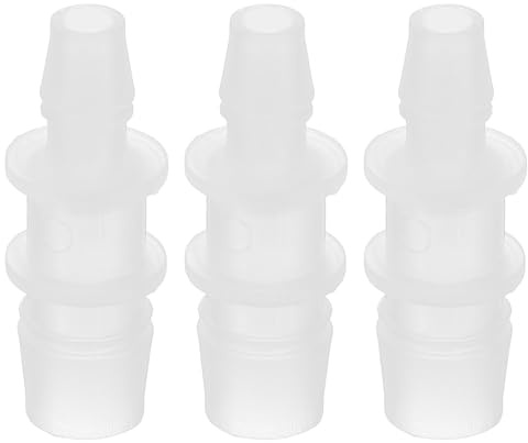 PATIKIL Schlauchstutzen-Reduzierstück, 3 Stück 1/2 auf 5/16 Schlauch-ID-Verbinder Joint Kunststoffrohrfitting Splicer Mender Union Adapter für Luft Wasser Kraftstoff Gas Aquarium, Weiß