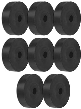 M METERXITY 8-Pack Arandelas De Aislamiento De Goma, 2.4 OD 0.5 ID 0.6 Grueso Almohadillas De Aislamiento Antivibración Mecánicas Arandelas De Goma Redondas Para Accesorios [Negro]