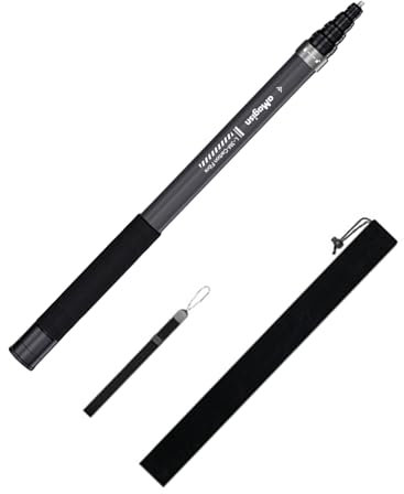 Hkfgdjdl Asta di prolunga, bastone invisibile per selfie, 300 cm, monopiede allungabile 5 lunghezza regolabile per fotocamere 360 e action camera