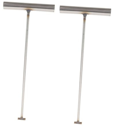 DECOMELODY 2pcs Stainless Steel Manhole Cover Lifting Hook Ergonomic Gate Hook for Rollup Doors and Storm Drains Heavy Duty Tool with Secure Grip for Safe Manhole Lid Removal