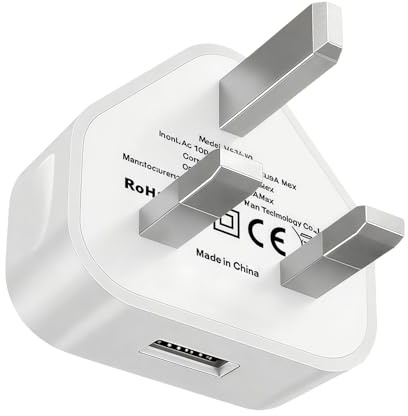 USB Charger Plug for Watch, 5V2A USB A Charging Wall Plug Compatible with Watch Series 10/9/8/7/6/SE/5/4/3/2/Ultra/Ultra2,38/40/42/44mm/Fitbit/Garmin/HUAWEI/Samsung 3 Pin PLUG With usb Port Adapter