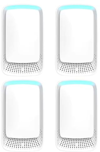 Harewtwy Ionizadores de Aire Enchufables - Purificador de Aire de Iones Negativos - Ambientador de Funcionamiento Silencioso para el Hogar, el Dormitorio, la Oficina y el Garaje Enchufe UE