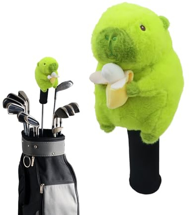 Copri Bastone Da Golf,Coprilegno Animali Divertente per Legni e Driver - Copri Putter Morbido Verde da Golf Regalo Uomo Donna