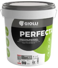 GIOLLI Perfecta Plus - Peinture Intérieure Respirante Et Hydrofuge, Très Mate 5l-30m2 En Deux Couche Qualité professionnelle (MY HOME) (4184T, 5 Litres)