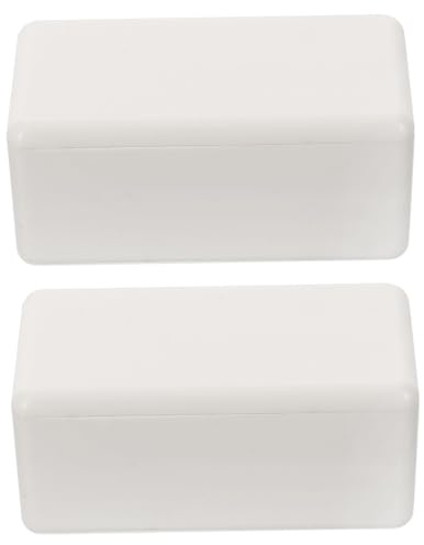ANDRESLAD 2pièces Boîte De Jonction Plastique Blanche Boîtier De Projet Électronique Résistant Extérieur Installation Facile Et Multifonctionnelle Pour Composants Électriques