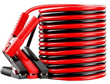 Naqqios Cables Jumper – Herramienta Booster Estable de 300 cm de Cobre, Kit de Emergencia Pesada | Accesorio de Carga de Batería de Coche, Ayudas de Arranque del Vehículo para Camión Automotriz