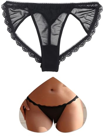 ohyeahlady Mini Perizoma Donna Sexy Hot Aperto Dietro Taglie Forti | Slip Hot Con Buco Dietro,Perizoma Seducente Filo,Intimo Curvy,Biancheria Intima,Micro String,Pizzo A Rete,Fodero Cotone