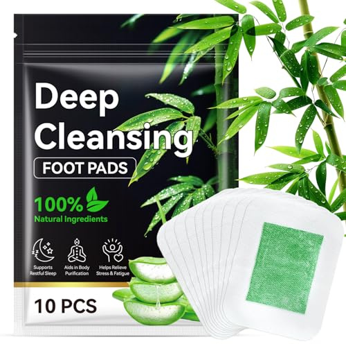 Deep Cleansing Foot Pads – Rafraîchissant nettoyant et soulageant la fatigue | Pansements détoxifiants pour les pieds riches en extraits naturels de plantes | Pansements détox pour les pieds à l'aloe