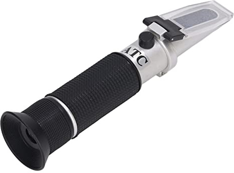 Haofy Brix Meter Tester Refraktometer Bärbar Handhållen ATC Sugar Refractometer för Drycker och Laboratoriestudier