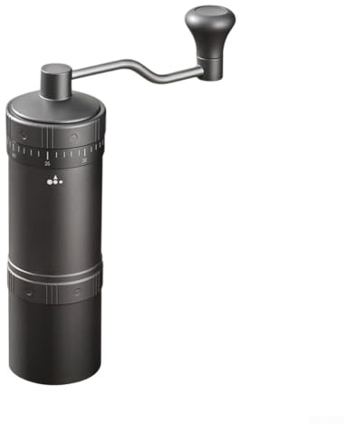 NbgrvB Moulin à café à manivelle avec bavures en acier inoxydable, moulin manuel portable pour expresso, cafetière à piston et café goutte à goutte, noir ou gris