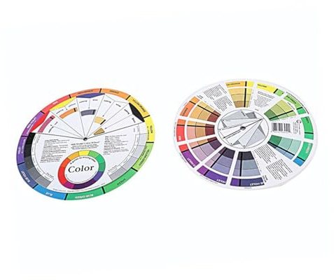 Hohopeti Roue Chromatique Rotative 2 Pièces 23cm et 14cm Nuancier pour Nail Art Affichage Couleur Mixte Apprentissage Maquillage Femmes Outil Professionnel