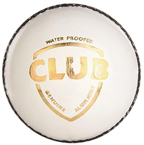 SG Club - Pelota de críquet (piel, 2 unidades), color blanco