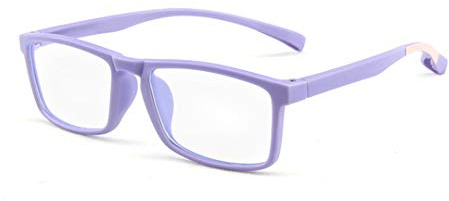 Anti Luz Azul Gafas Niños y Niñas (3-12 años) Goma Flexible TR Marco Lentes Transparentes No Prescripción