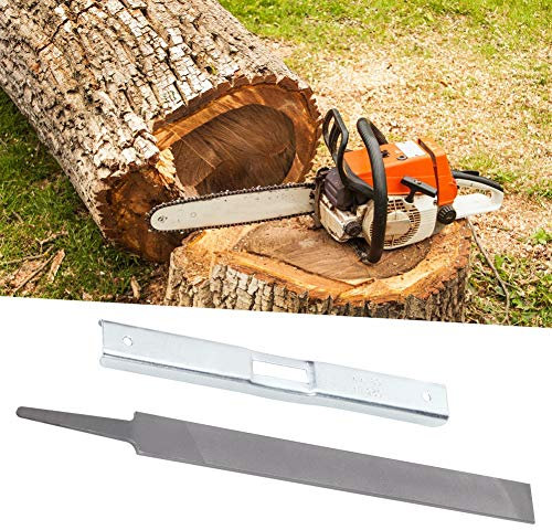 Wifehelper 2pcs Trousse d'Outils d'affûtage de Tronçonneuse Universelle, Fichier de Fichier Plat Jauge de Profondeur pour Le Travail du Bois et du Métal