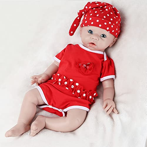 IVITA Ganzkörper Silikon Reborn Baby Puppe Neugeborenes Baby Puppe echte Baby Doll handgemachte Blaue Augen weiche Babypuppe Junge (WB1519-48cm-3791g-Junge)