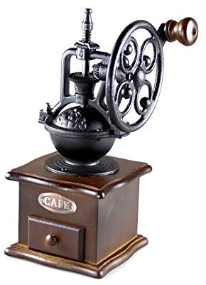 WangLx grinder Macinacaffè Manuale Vintage, macinacaffè in Legno per macinino da caffè in Legno, per caffè a Goccia, Espresso, Birra Fredda, per Viaggi, Bronze