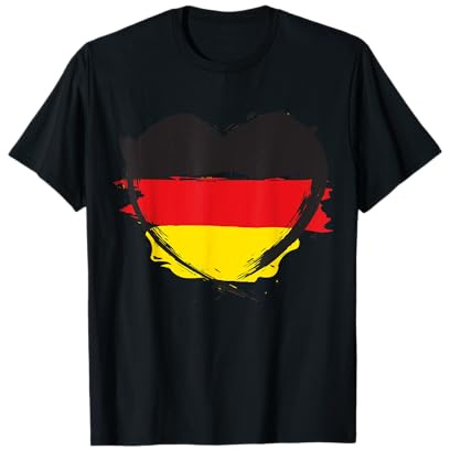 Deutschland shirt Herz Design Fanartikel Deutschland EM 2020 T-Shirt