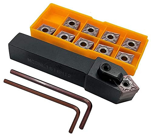 1 x MCSNL1616H12 Linke Hand CNC Drehmaschinen-Halter + 10 x CNMG120408-MA Hartmetall-Einsatz Wendeschneidplatten