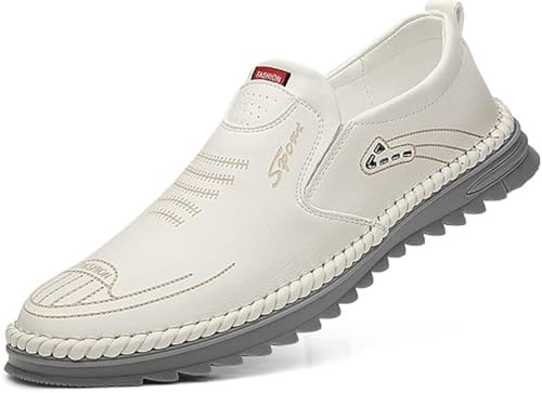 Men’s Loafers, Leather Slip On Moccasins Penny Loafers, Breathable Driving Walking Lightweight Casual Shoes