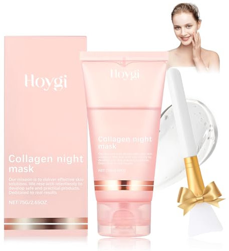 Allony Collagen Night Mask, Collagen Peel Off Mask, Masque Collagene Visage, Collagen Overnight Peel Off Facial Mask, Raffermissant et Liftant, Renforcer la Peau (A)