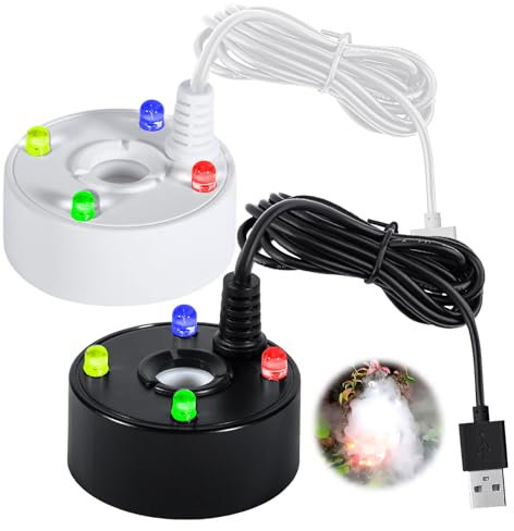 BORDEAG 2 Stück Ultraschall Vernebler, 5 V Ultraschall Nebler, Mini Nebelmaschine, Nebelgenerator Aquarium Nebelmaschine Für Teiche, Wigwams, Aquarien, Umweltfreundlicher Nebelerzeuger Ohne Hitze