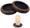 Lot de 2 Ronde Bougeoirs en Bois,8 cm / 3.15 in Assiettes de Bougeoirs Rond,Plateau pour Bougies en Bois,Plateau pour Bougies Piliers,Assiettes à Bougies pour Bougies Chauffe-Plat Décoration de Table