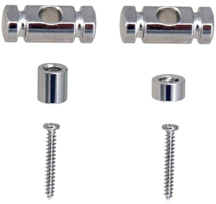 Gitarrenroller-Saitenhalter mit Befestigungsschrauben-Set für E-Gitarren, silberfarben/schwarz/goldfarben, Gitarrenführung