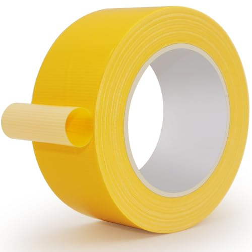 szwilnis Yellow Duct Tape, 2 Inches x 32 Yards, Heavy Duty, Strong Adhesive