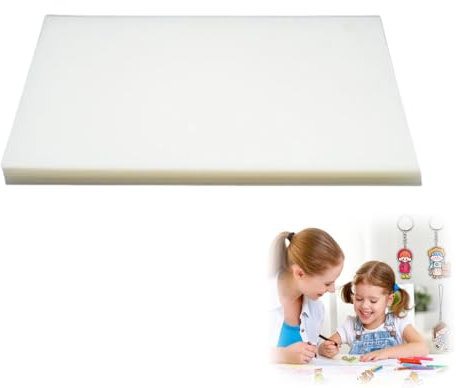 Flewdart 36 schrumpffolie set verrückt transluzent 14.5 x 20 x 0.3cm, shrinky dink paper plastic sheets, shrink folie schrumpffolie handabdruck set für Handmalerei, nicht bedruckbar