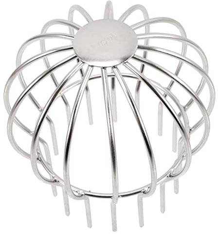 Uonlytech Crépine de Gouttière Filtre Anti-obstruction en Acier Inoxydable Argenté Facile à Laver et Protection Écoulement D'eau pour Nettoyage Toiture