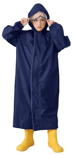 Impermeable Enfant Garcons Filles, Imperméable pour Enfants avec Capuche Durable Contre la Pluie Design léger pour activités Scolaires et extérieures vêtement imperméable Longue durée pour Enfants