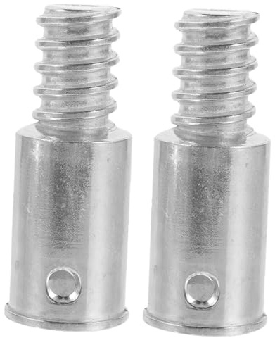 FOMIYES 2pcs Stainless Steel American Thread Broom Handle Replacement Tips Threaded End Adapter for Extension Poles and Telescopic Mop Handles Durable Connector for Hard to Reach Cleaning