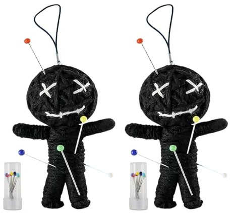 JYNVO 2er-Set Voodoo-Puppe mit Nadeln,Scherzartikel, Geschenk für Kollegen und Vorgesetzte im Büro, Stressabbau, Abschied, Büro, Universität, Studium