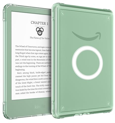MoKo Case for 6 All-New Kindle (11th Generation-2024/2022), Ultra Slim Lightweight Protective Kindle Case Compatible with Magnetic Grip & Stand, Bumper Back Cover Shell for DIY