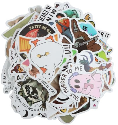 110 PCS Funny Meme Stickers, Waterproof Vinyl Stickers for Adults and Teens, Graffiti Style Laptop Stickers with Clean Removal