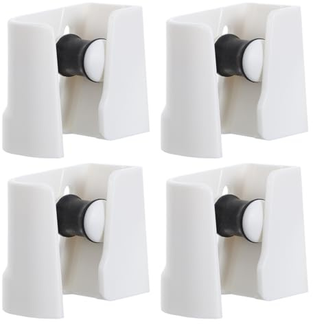 HONITANO Lot de 4 Porte-balais Muraux Auto-adhésifs Antidérapants pour Manches 19-28 Mm, Support Mural Imperméable sans Perçage, Organisateur Pratique pour Balais et Serpillières