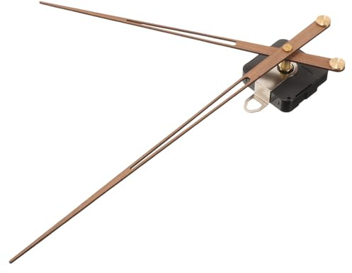 DONFAMDS Meccanismo Orologio da Parete a Grande Torsione Lancette in Legno di Noce Nero, Plastico e Ferro, Set Completo per Riparazione e Fai da Te