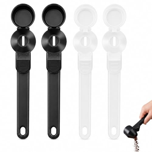 4 PCS Funnel Scoops, Scoop Funnel, Anti leak, Round Design, Ideal for Coffee Lovers, Home Cooks, and Fitness Enthusiasts Using Protein Powders