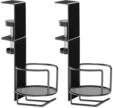 2 Portabicchieri Clip con Gancio Portabicchieri Clip Supporto Ruotabile
