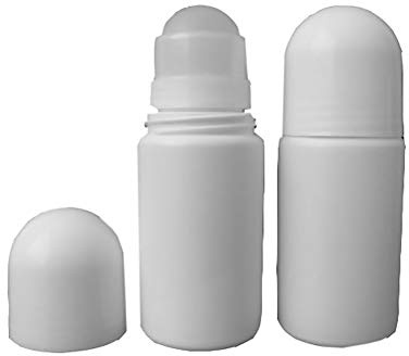 JIHUOO 4 Stück 50ml Kunststoff Leer Roller Flaschen Aromatherapie Flaschen mit Rollenkugel