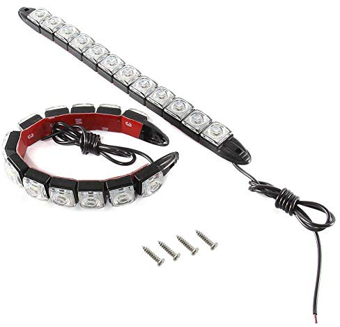 Sahgsa Feux de Jour de Voiture à LED avec 12 Feux de Jour de Voiture à LED conduisant des Feux de Brouillard de Jour, 2 pièces